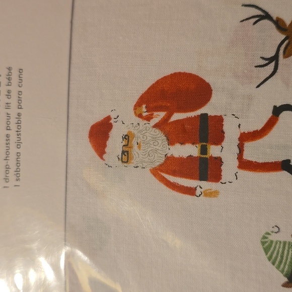 ❤️BUY 2 GET 1 FREE Santa's Workshop Crib Fitted Sheet, Retail Price $45.00US - Picture 4 of 10